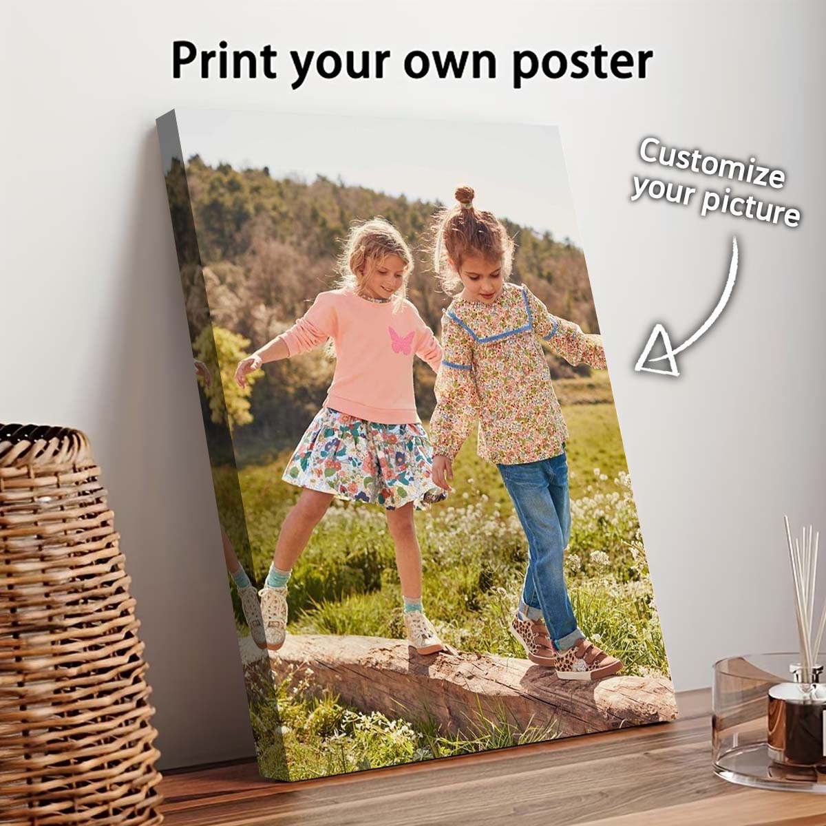 Personalized Engraved Gift - Custom photo canvas printing, vibrant modern
