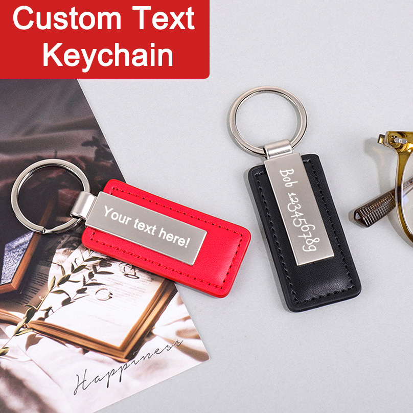 PU Leather Custom Name Keychai - Personalized Engraved Gift reseña y precio