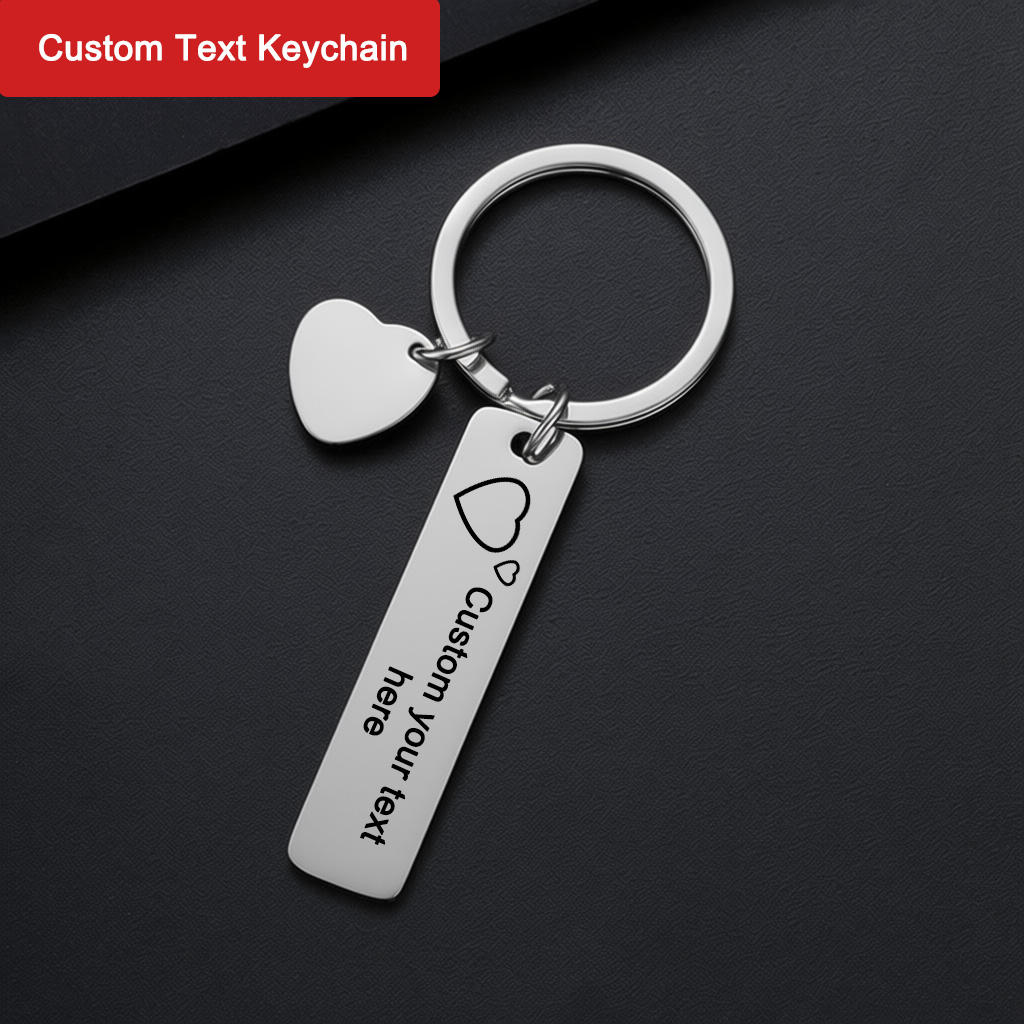 Custom Text Keychain Personali - Personalized Engraved Gift reseña y precio