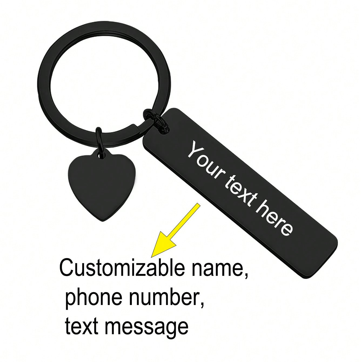 Custom Text Keychain Personali - Personalized Engraved Gift reseña y precio