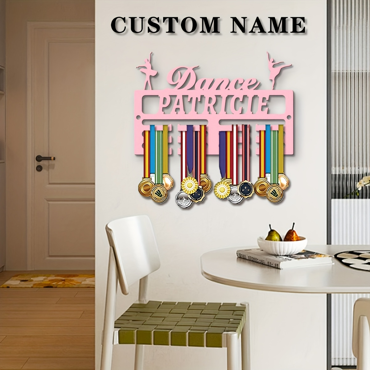 1pc Custom Wooden Medal Hanger - Personalized Engraved Gift reseña y precio