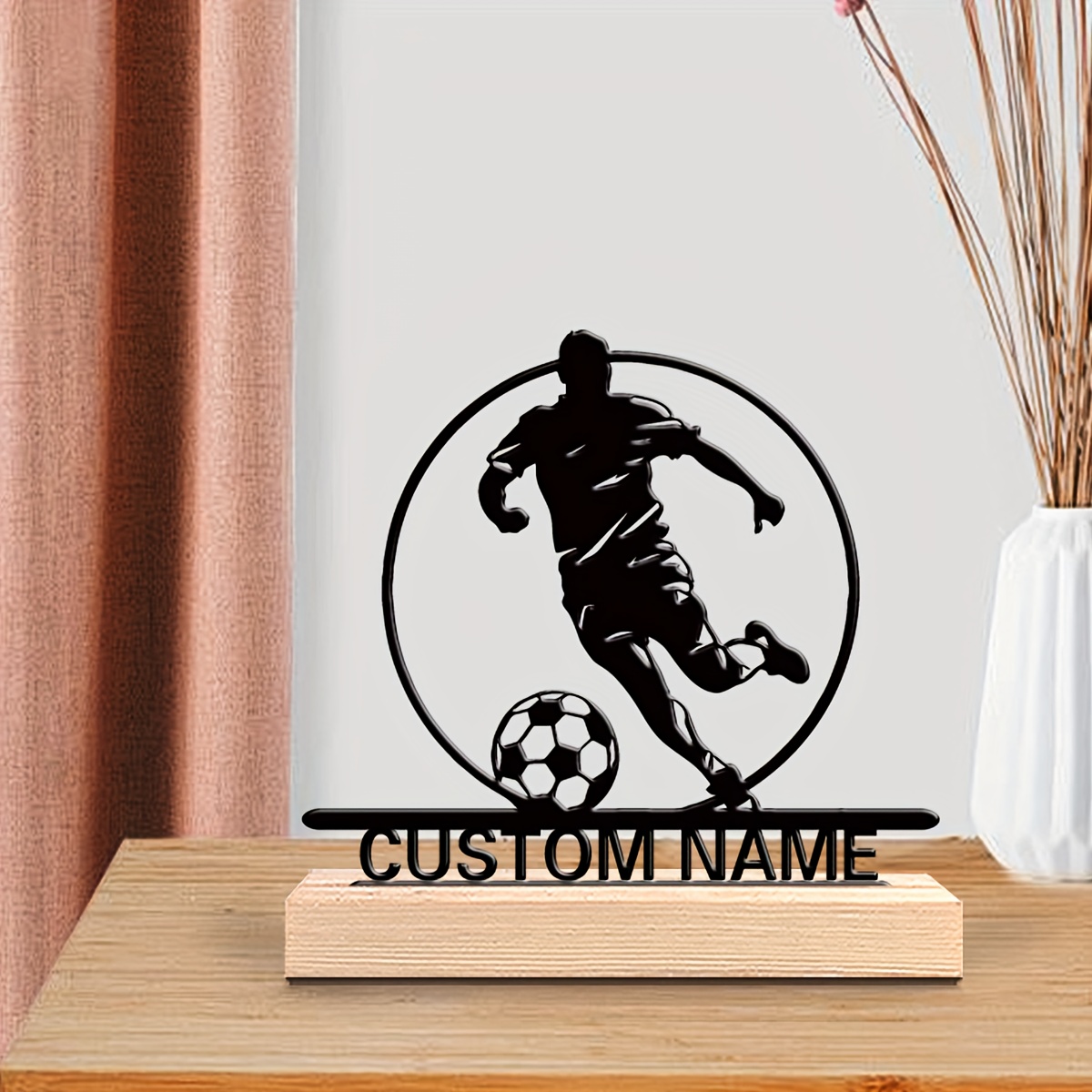 Custom Soccer Player Metal Sta - Personalized Engraved Gift reseña y precio