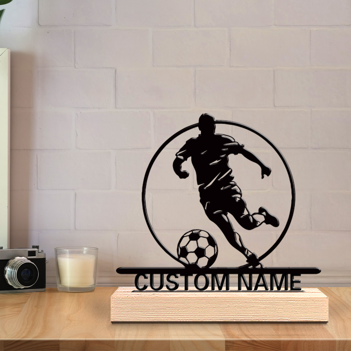 Custom Soccer Player Metal Sta - Personalized Engraved Gift reseña y precio