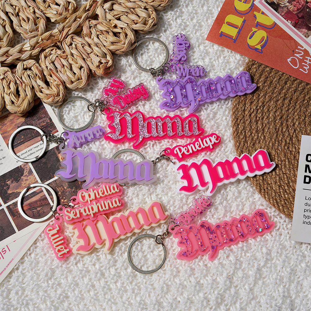 1 Customized MAMA Keychain - P - Personalized Engraved Gift reseña y precio