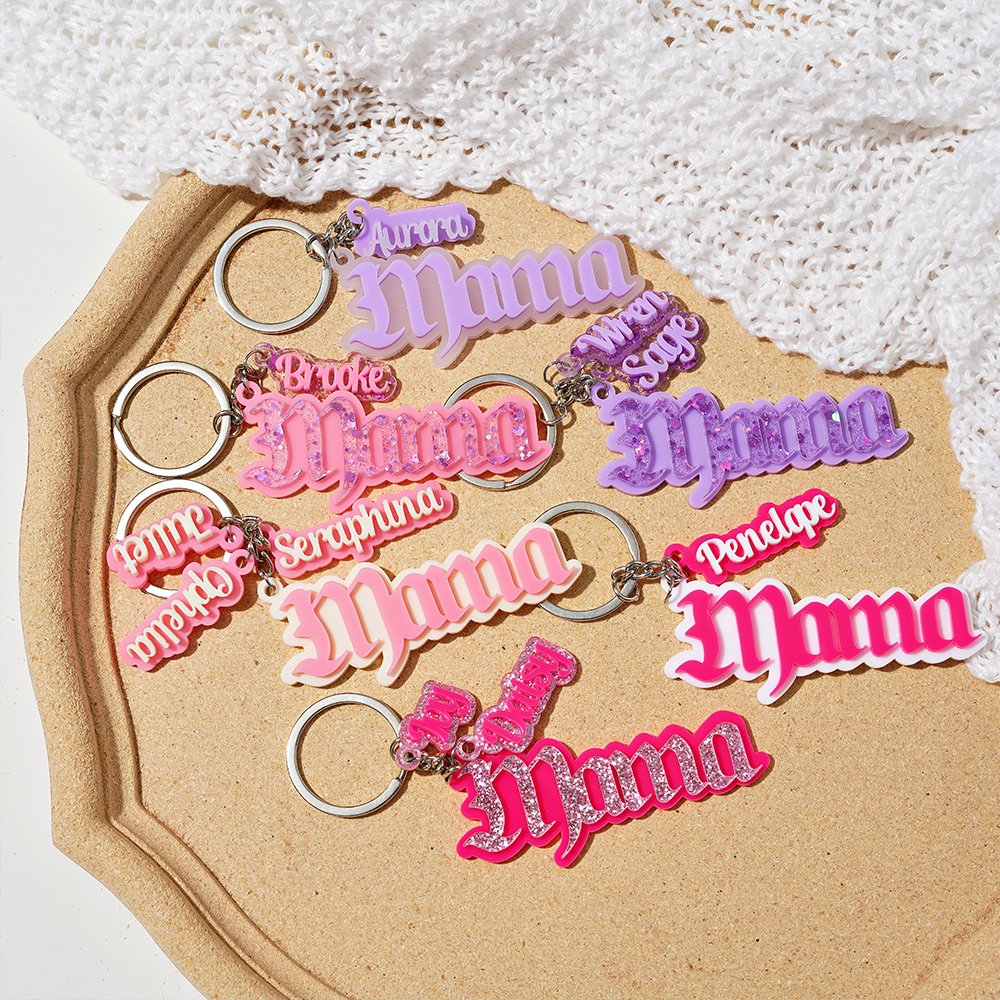 1 Customized MAMA Keychain - P - Personalized Engraved Gift reseña y precio