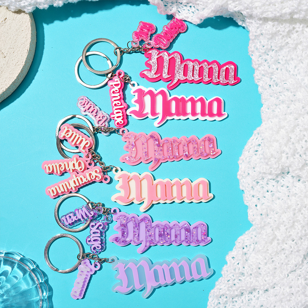1 Customized MAMA Keychain - P - Personalized Engraved Gift reseña y precio